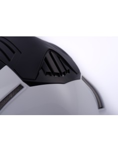 CASCO JET REAL GRAFICA A XL BIANCO-NERO LUCIDO 2