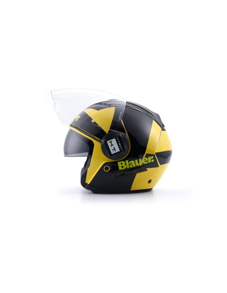CASCO JET REAL GRAFICA A S GIALLO-NERO LUCIDO