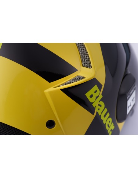 CASCO JET REAL GRAFICA A M GIALLO-NERO LUCIDO