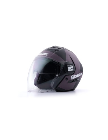 CASCO JET REAL GRAFICA A L NERO TITANIO REFLEX MATT