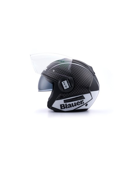 CASCO JET REAL GRAFICA B XS NERO-TITANIO-BIANCO MATT