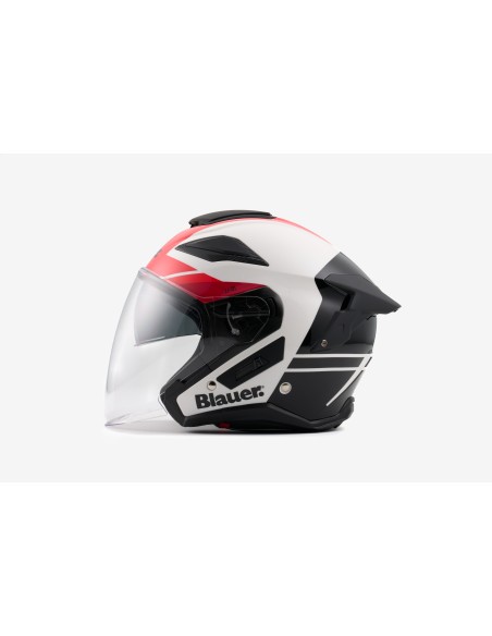 CASCO JET JJ01 BIANCO ROSSO NERO TG.M BLAUER