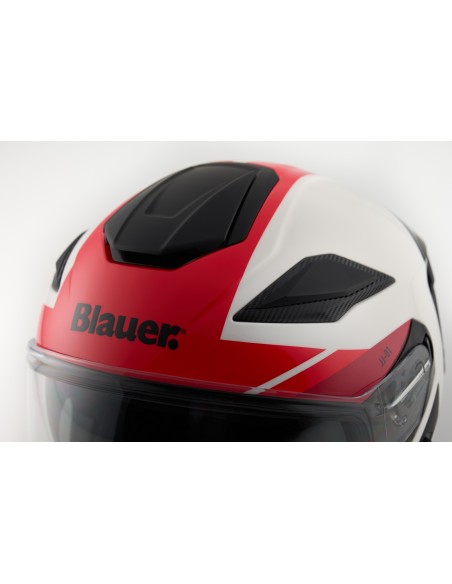 CASCO JET JJ01 BIANCO ROSSO NERO TG.M BLAUER