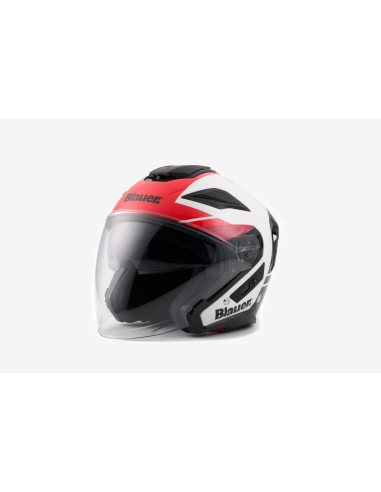 CASCO JET JJ01 BIANCO ROSSO NERO TG.M BLAUER