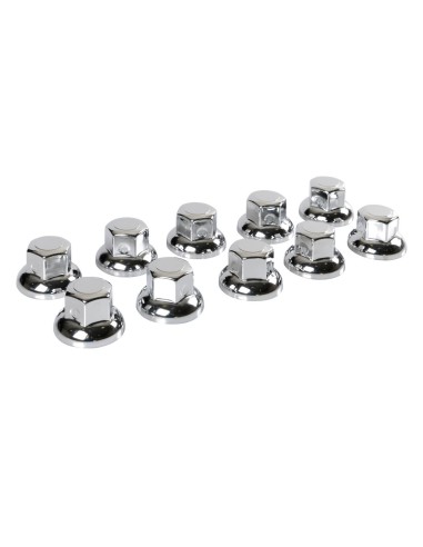 Boater, Set 10 copribulloni testa piatta in acciaio inox - Ø 32 mm - Cromo