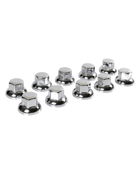Boater, Set 10 copribulloni testa piatta in acciaio inox - Ø 32 mm - Cromo