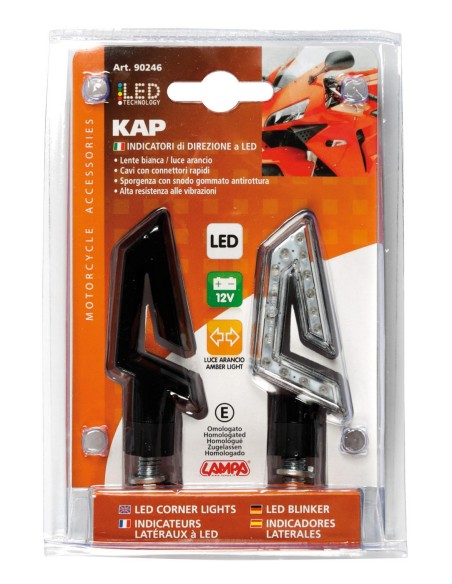 COPPIA FANALE FRECCIA A LED KAP NERE 90246 LAMPA