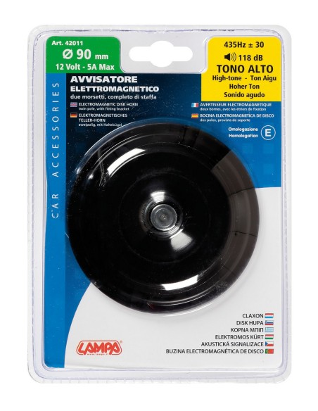 AVVISATORE ACUSTICO DIAM.90MM TONO ALTO 42011 LAMPA