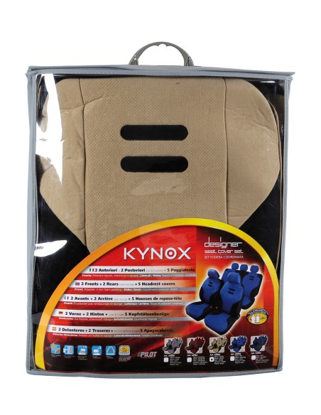 SET COPRISEDILI FODERA KYNOX NERO+BEIGE COORDINATE, IN MICROFIBRA 54902 LAMPA