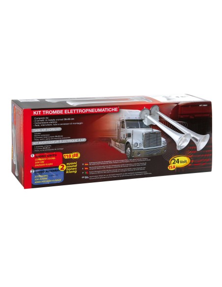 TROMBA ELETTROPNEUMATICA 24V DUE TONI 98661 LAMPA