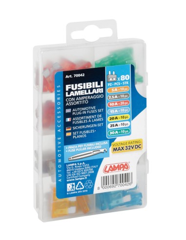 CONFEZ. 80 FUSIBILI LAMELLARI ASSORTITI