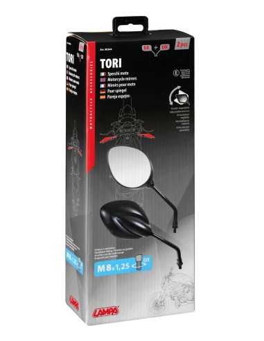 COPPIA SPECCHI MOTO TORI 90344 LAMPA