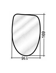 VETRINO/VETRO SPECCHIO TWINGO'93 in poi SX 45.110 FAMAC
