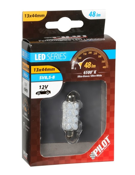 LAMPADINA 10MMX44MM MEGA-BRITE 8 LED BIANCO 58439 LAMPA