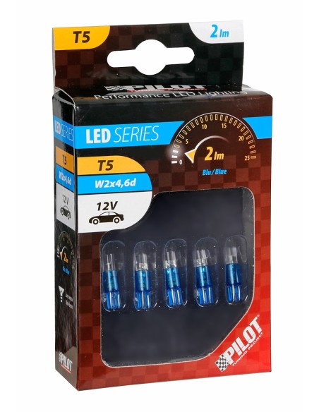 SET 5 LAMPADINA T5 A LED 5MM PER CRUSCOTTO, BLU 58480 LAMPA