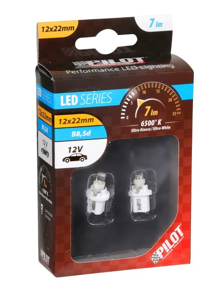 COPPIA LAMPADINA LED C/ZOCCOLO PER CRUSCOTTO, BIANCO 58494 LAMPA