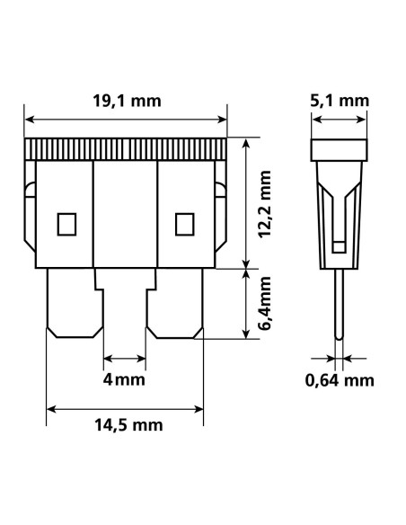 CARTELLA FUSIBILI LAMELLARI 10PZ. 70080 LAMPA