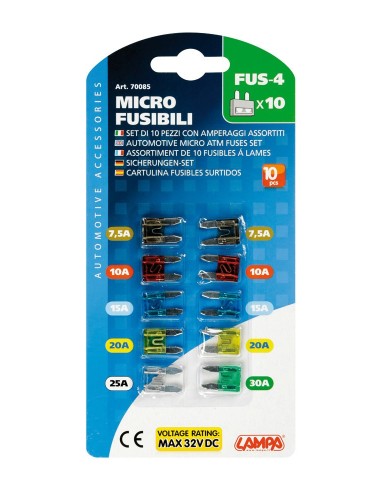 CARTELLINA MINIFUSIBILI 10 PZ 70085 LAMPA