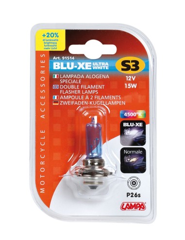 LAMPADINA BLU' -XE 12VS3 15W P26S 91514 LAMPA