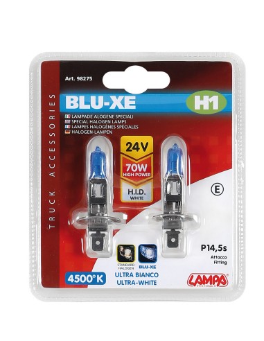 COPPIA LAMPADINA H1 BLU-XE 24V.70W 98275 LAMPA