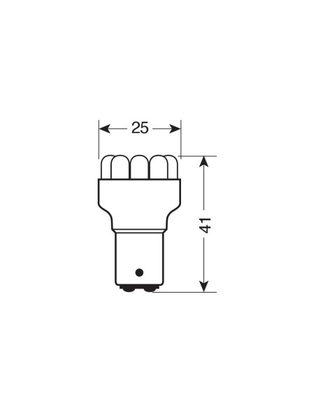 LAMPADINA 24V 12LED LUCE BIANCA BAY15D 98318 LAMPA