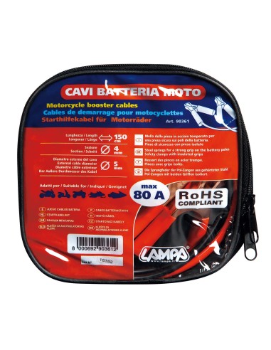 SERIE CAVI BATTERIE MOTO 12 V 90361 LAMPA
