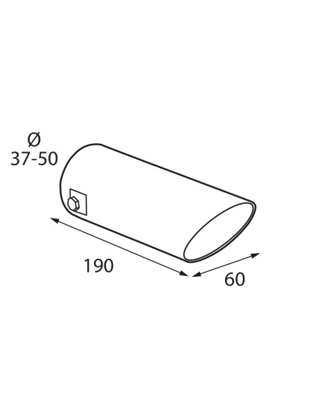 CODINO TERMINALE MARMITTA T-04 ACCIAIO INOX DIAM.37-50MM 60000 LAMPA