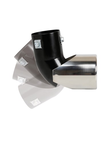 CODINO TERMINALE MARMITTA TS-61 ACCIAIO INOX REGOLABILE DIAM.37-49MM 60045 LAMPA