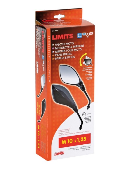 COPPIA SPECCHI MOTO LIMITS 90081 LAMPA