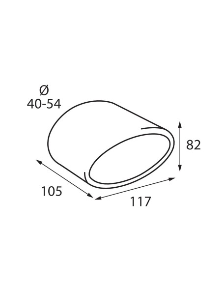 CODINO TERMINALE MARMITTA TS-500 ACCIAIO INOX DIAM.40-54MM 60055 LAMPA