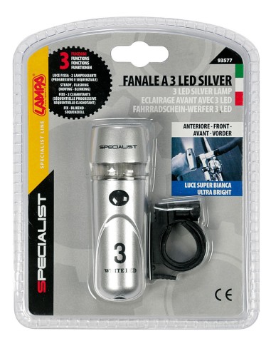 FANALE ANTERIORE SILVER 3 LED 93577 LAMPA