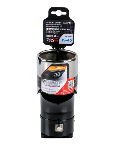 CODINO TERMINALE MARMITTA TS-45 ACCIAIO INOX DIAM.50-63MM 60096 LAMPA