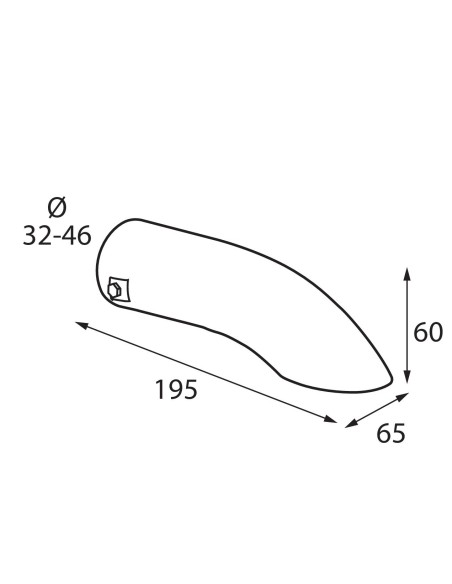 CODINO TERMINALE MARMITTA T-07 ACCIAIO INOX DIAM.32-46MM 60130 LAMPA