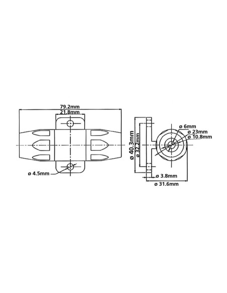 PORTA FUSIBILE IN POLICARBONATO PER FUSIBILE AGU 10A- in poi 80A 45008 LAMPA