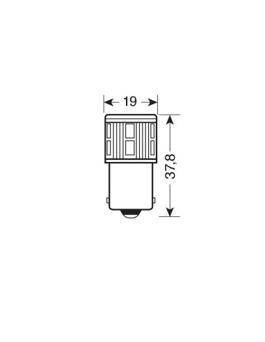 LAMPADINA MEGA-LED 10-30V 17SMD BA15S 57929 LAMPA