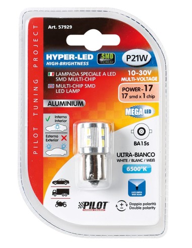 LAMPADINA MEGA-LED 10-30V 17SMD BA15S 57929 LAMPA
