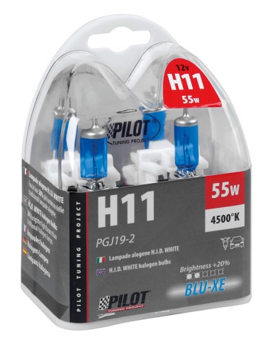 COPPIA LAMPADINA H11 BLU-XE 12V 55W PGJ19-2 57972 LAMPA