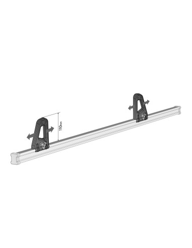 COPPIA FERMASCALE/CARICHI K-1 PER BARRE KARGO N11001 LAMPA