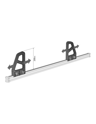 COPPIA FERMASCALE/CARICHI K-2 PER BARRE KARGO N11002 LAMPA