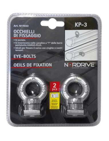 COPPIA OCCHIELLI FISSAGGIO KP-3 PER BARRE KARGO-PLUS N11033 LAMPA