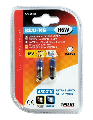 COPPIA LAMPADINA 12V. BAX 9S 6W BLU 58129 LAMPA