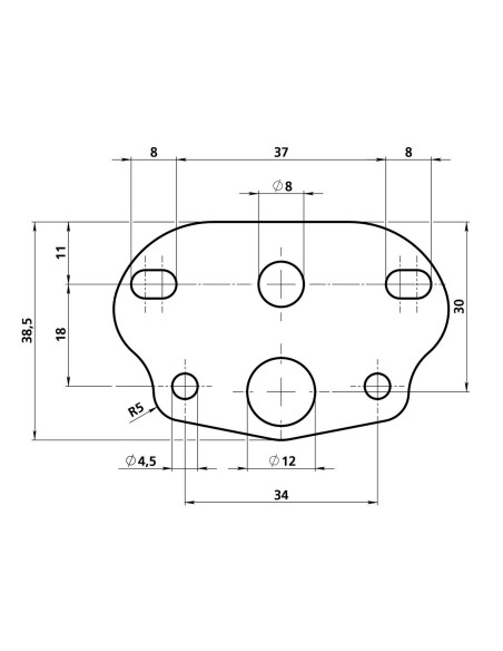 Supporto luce targa per ciclomotori
