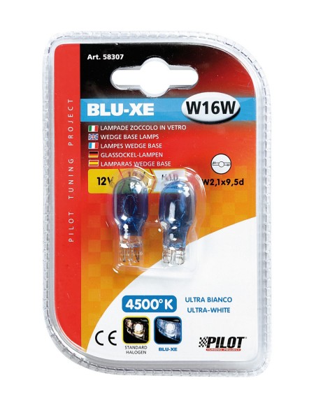 COPPIA LAMPADINA W16W BLU-XE 58307 LAMPA