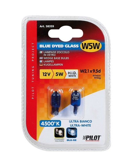 COPPIA LAMPADINA T10 5W BLU-XE 58359 LAMPA