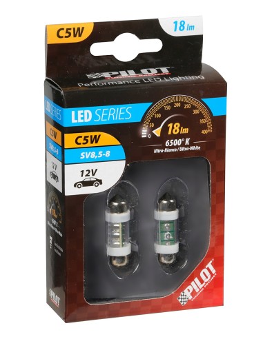 COPPIA LAMPADINA SIL.36MM 3LED BIAN 58394 LAMPA