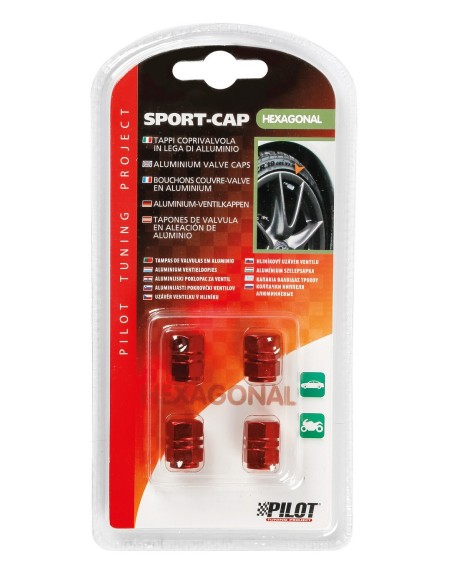 TAPPI COPRIVALVOLA SPORT-CAP EXAGONAL ROSSO 02505 LAMPA