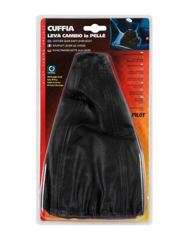 CUFFIA LEVA CAMBIO PELLE NERA 05001 LAMPA