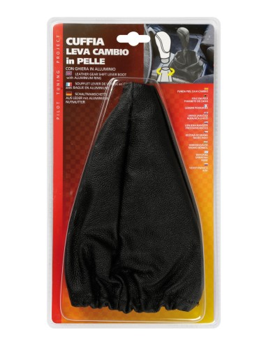 Cuffia leva cambio con ghiera - Nero