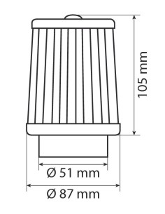 FILTRO SPORTIVO CONICO 50MM AF-6 06702 LAMPA 2