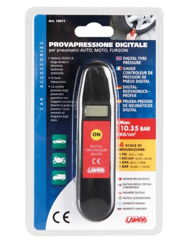 PROVAPRESSIONE MISURA PNEUMATICI DIGITALE 74011 LAMPA